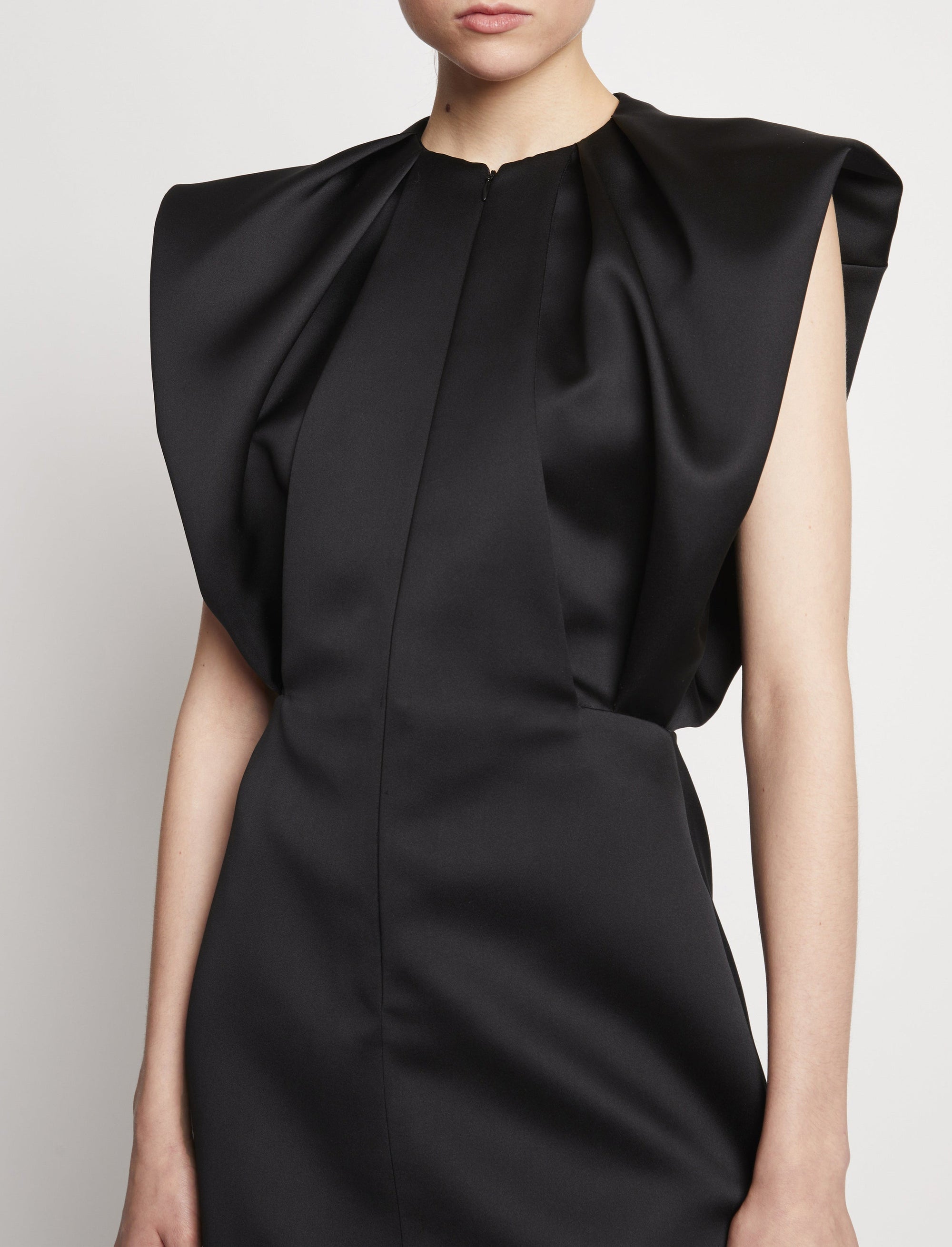 Robe droite en satin - Black