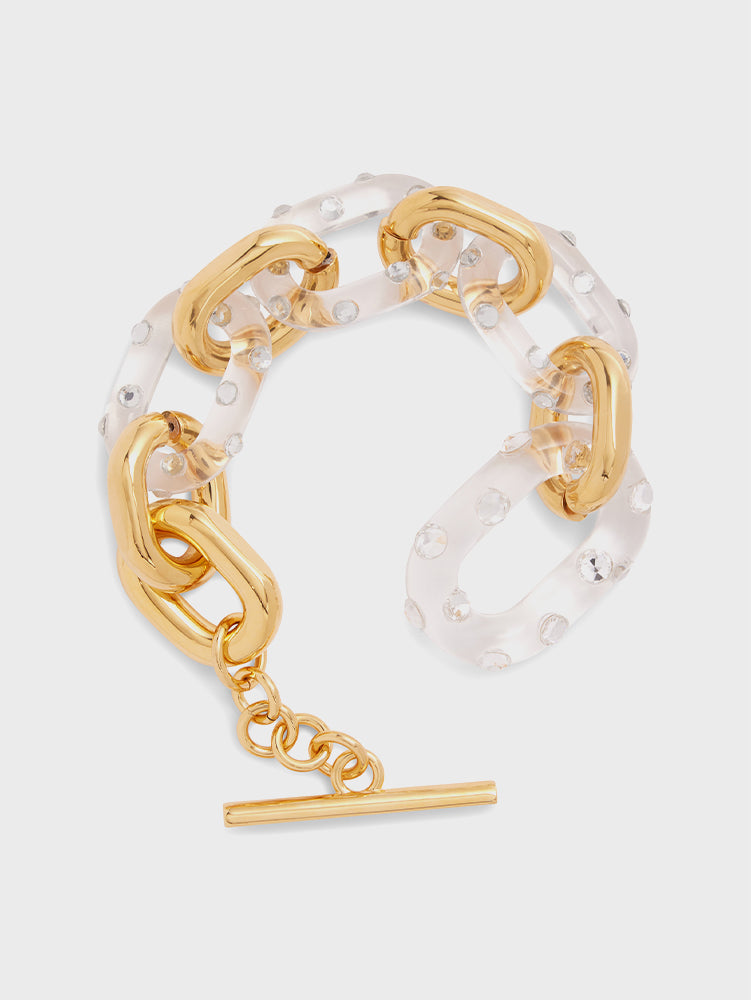 Gold and Silver XL link bracelet