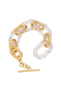 Gold and Silver XL link bracelet
