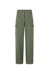 Straight fit green cargo trousers