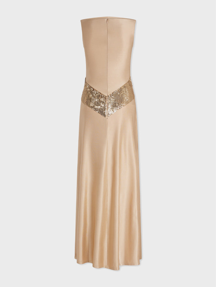 Robe bustier longue - Raffia