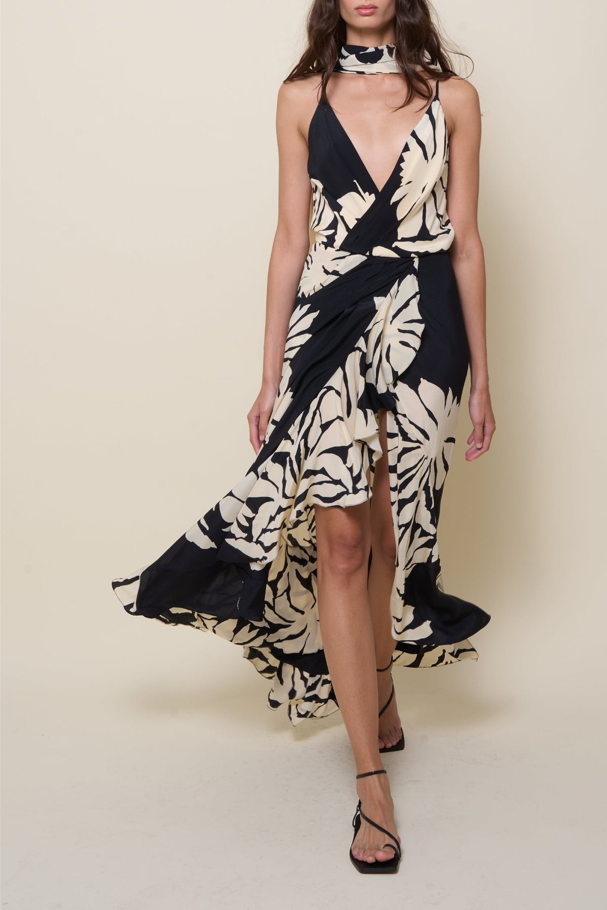 Robe Santa cruz en soie - Noir