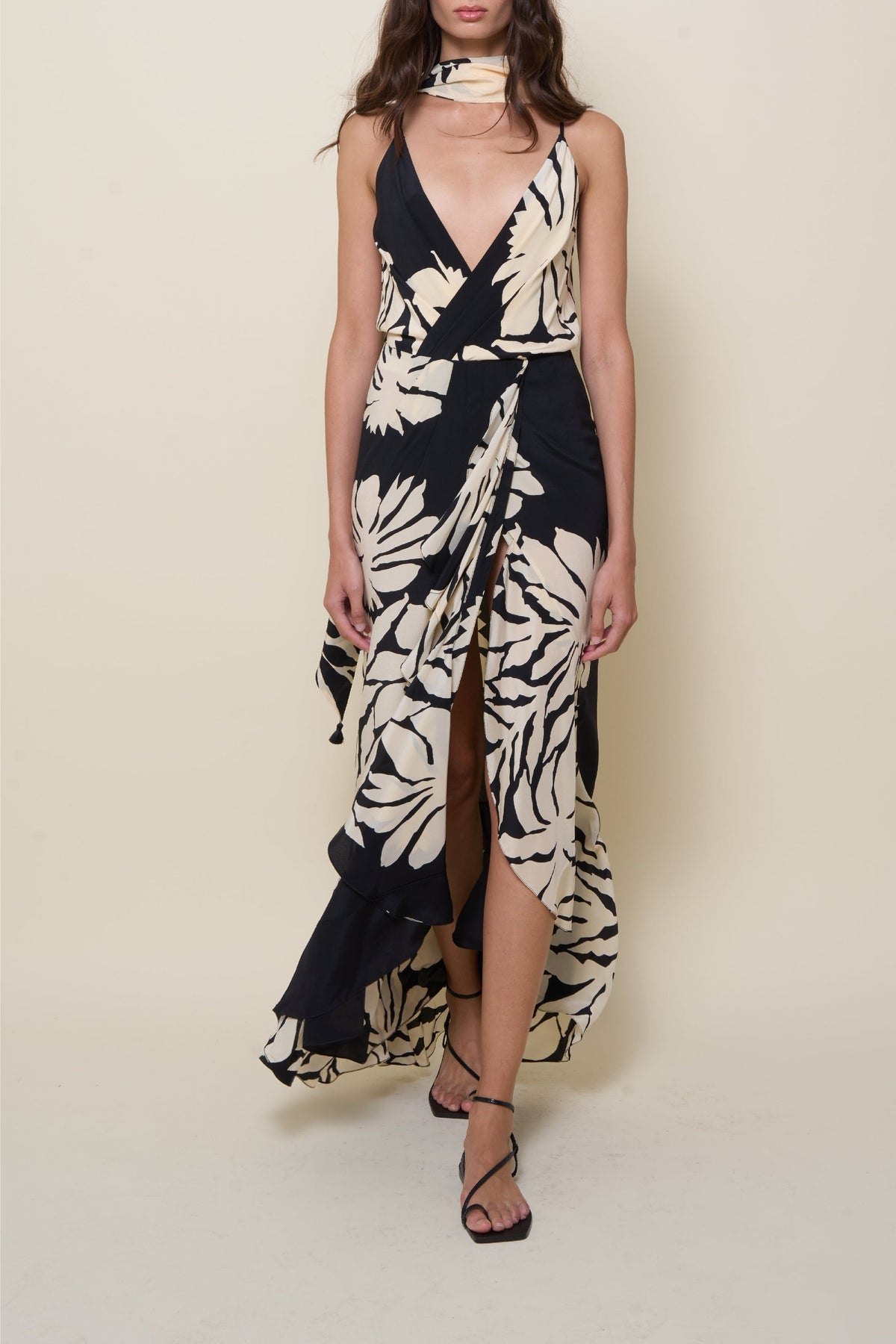 Robe Santa cruz en soie - Noir