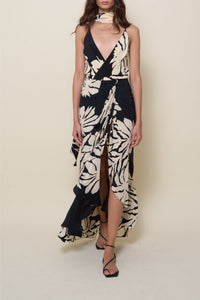 Robe Santa cruz en soie - Noir