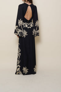 Robe Legenda del tiempo en soie - Noir