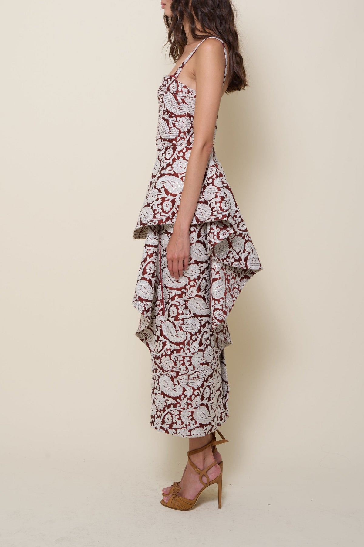 Flamero Rhythm linen dress - Brown