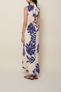 Robe City wonders en soie - Bleu