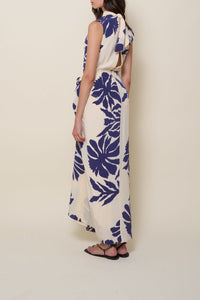 Robe City wonders en soie - Bleu