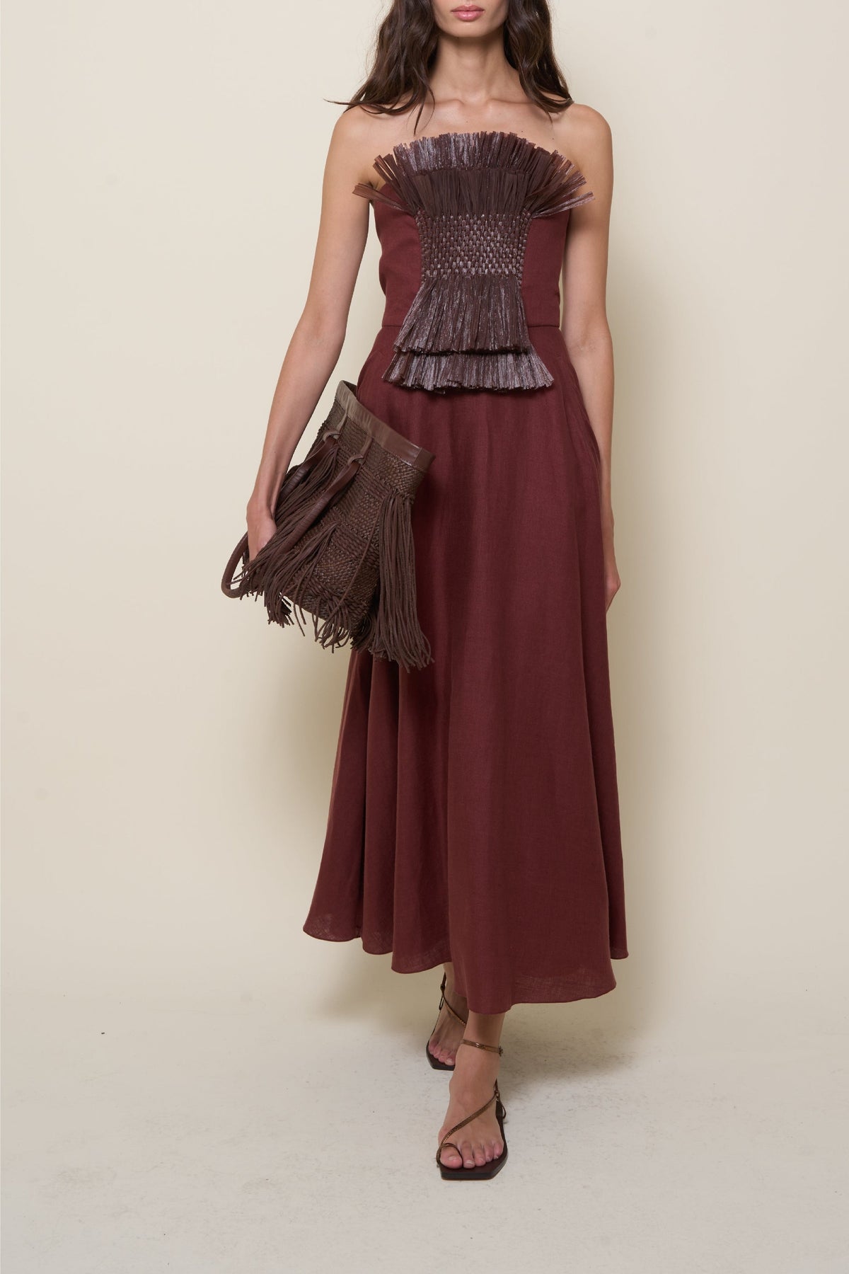 Robe Unforgiven lin - Marron