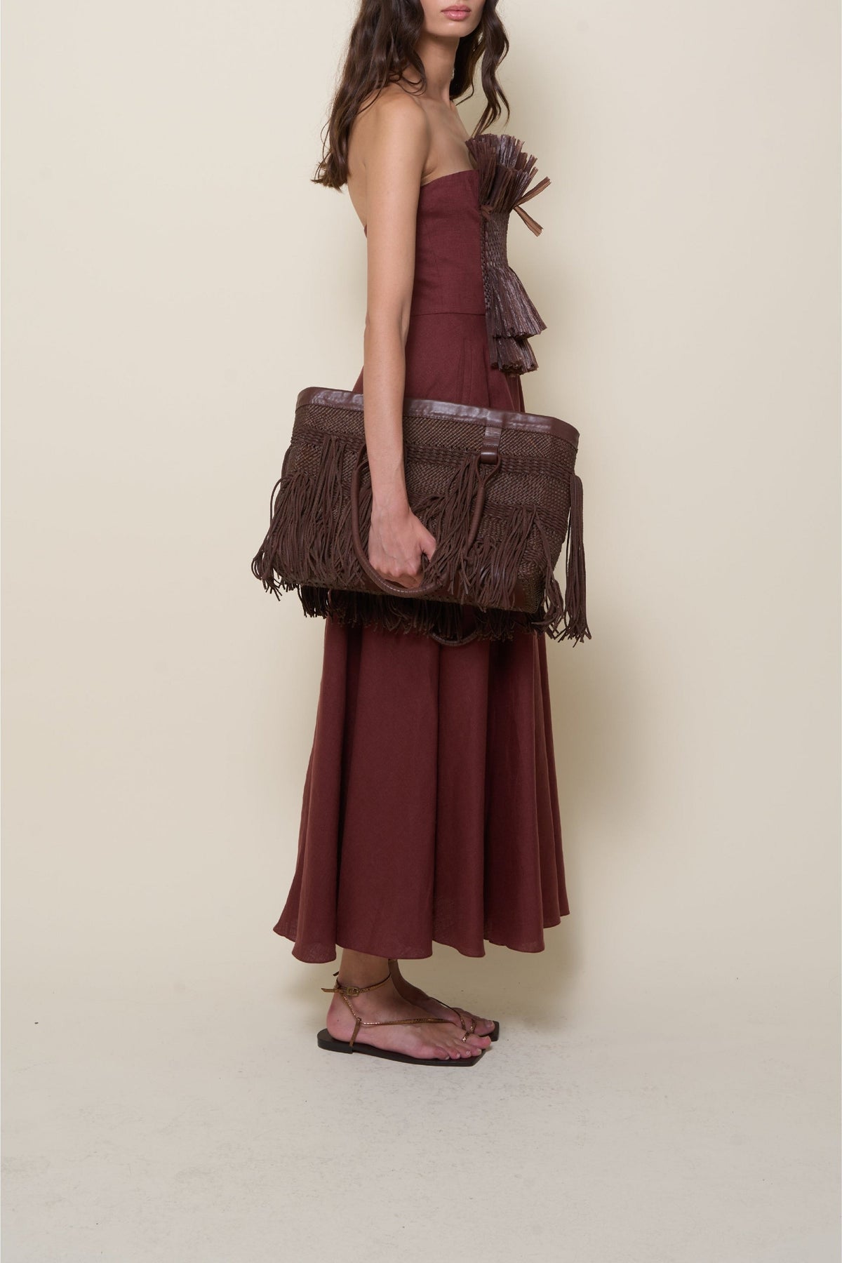 Unforgiven linen dress - Brown
