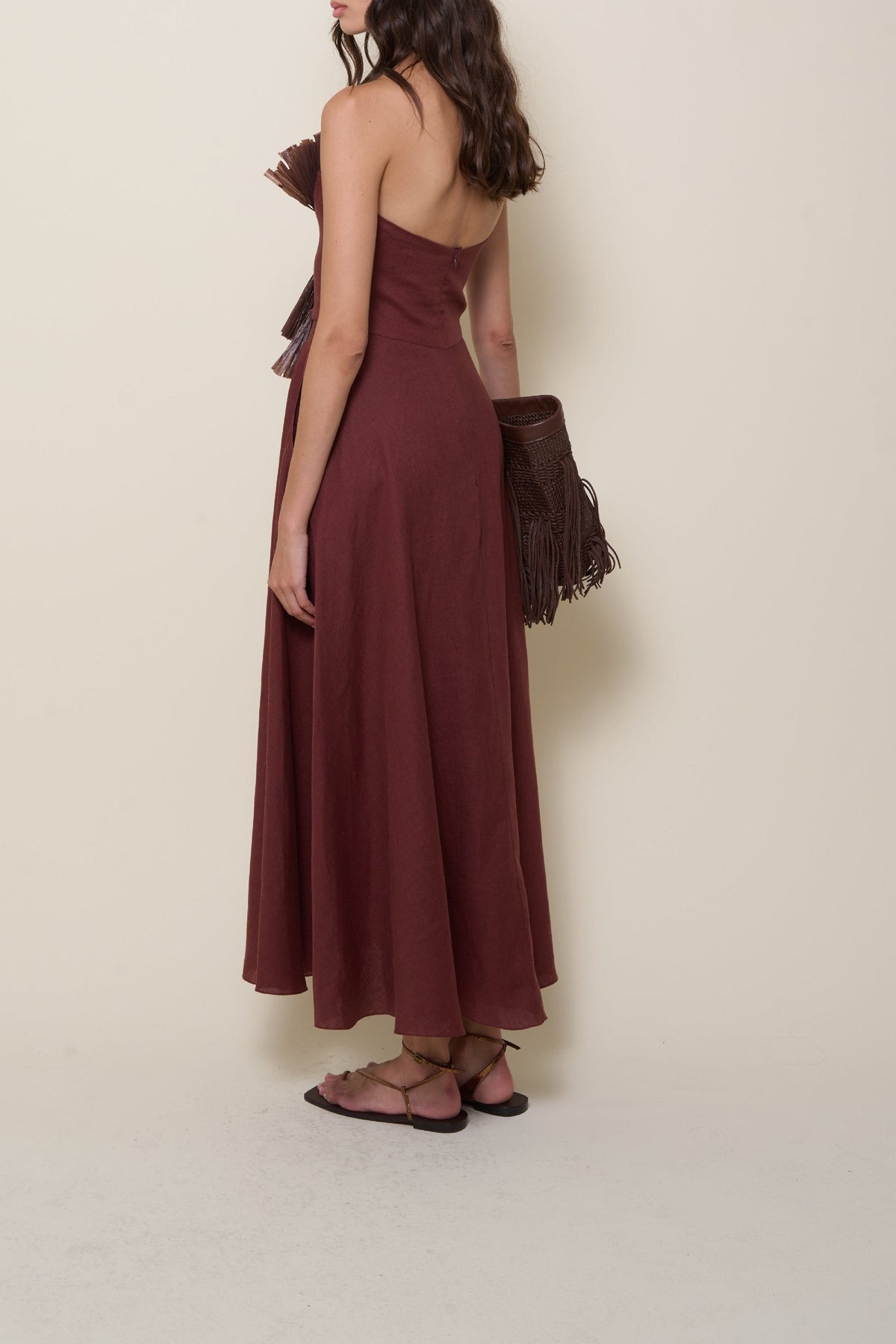Unforgiven linen dress - Brown