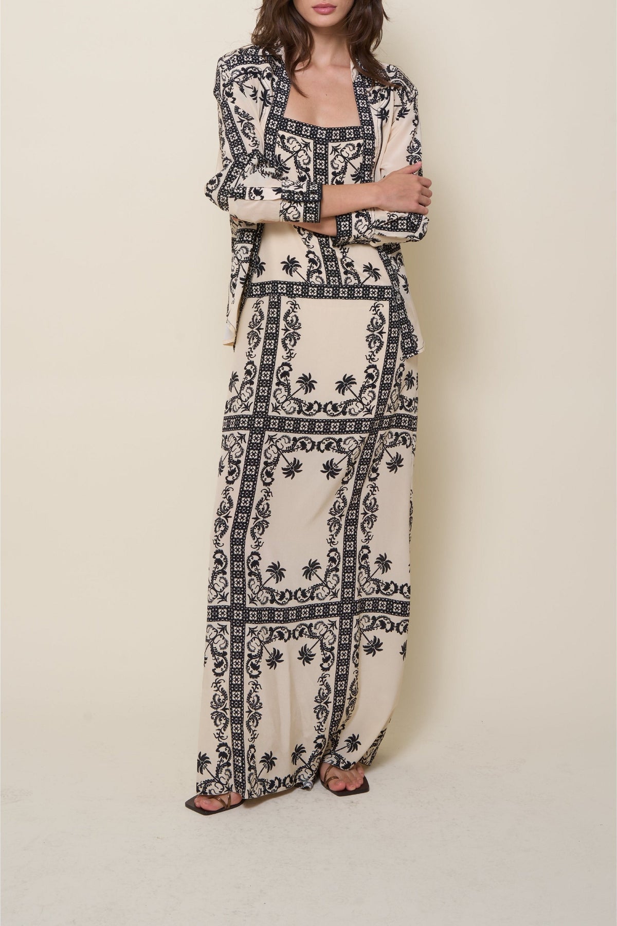 Spiritual Healers silk dress - Beige
