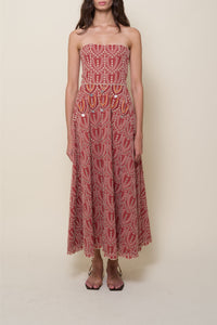 Robe bustier Bengala - Wine