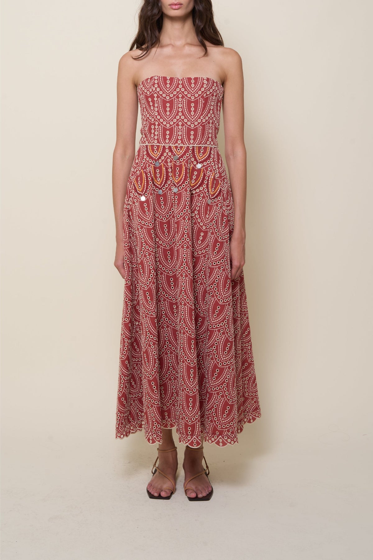 Robe bustier Bengala - Wine