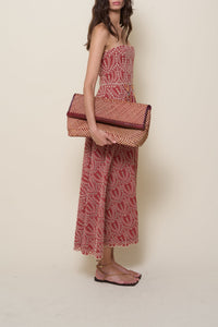 Bengala strapless dress - Wine