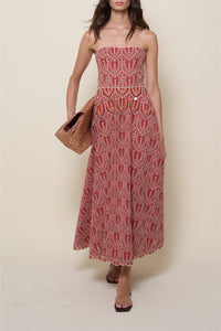 Robe bustier Bengala - Wine