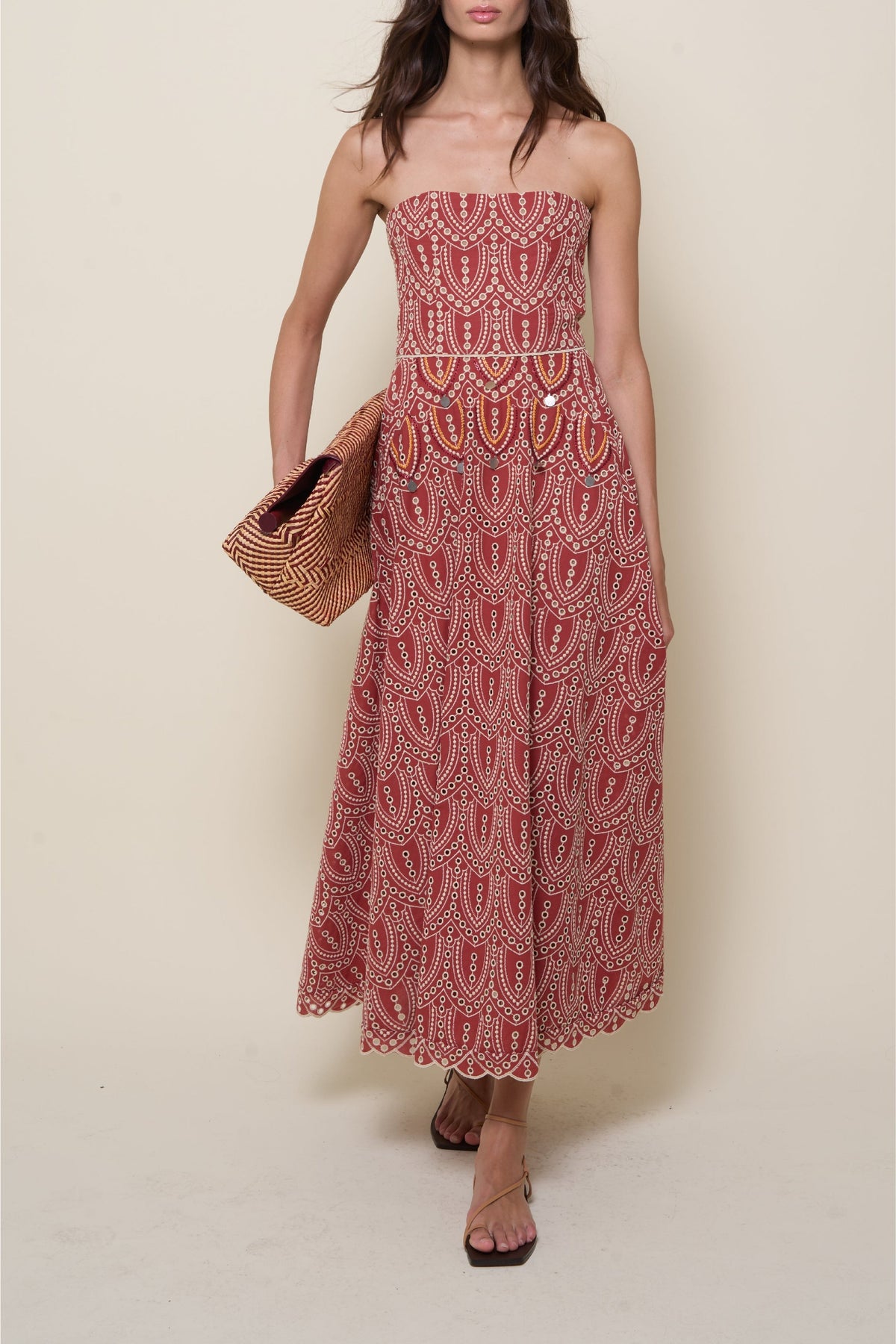 Robe bustier Bengala - Wine