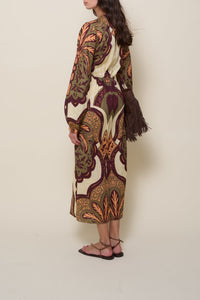 Across Paradise linen dress - Brown