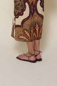 Across Paradise linen dress - Brown