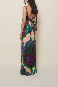 Robe Lucky charm en lin en soie - Violet