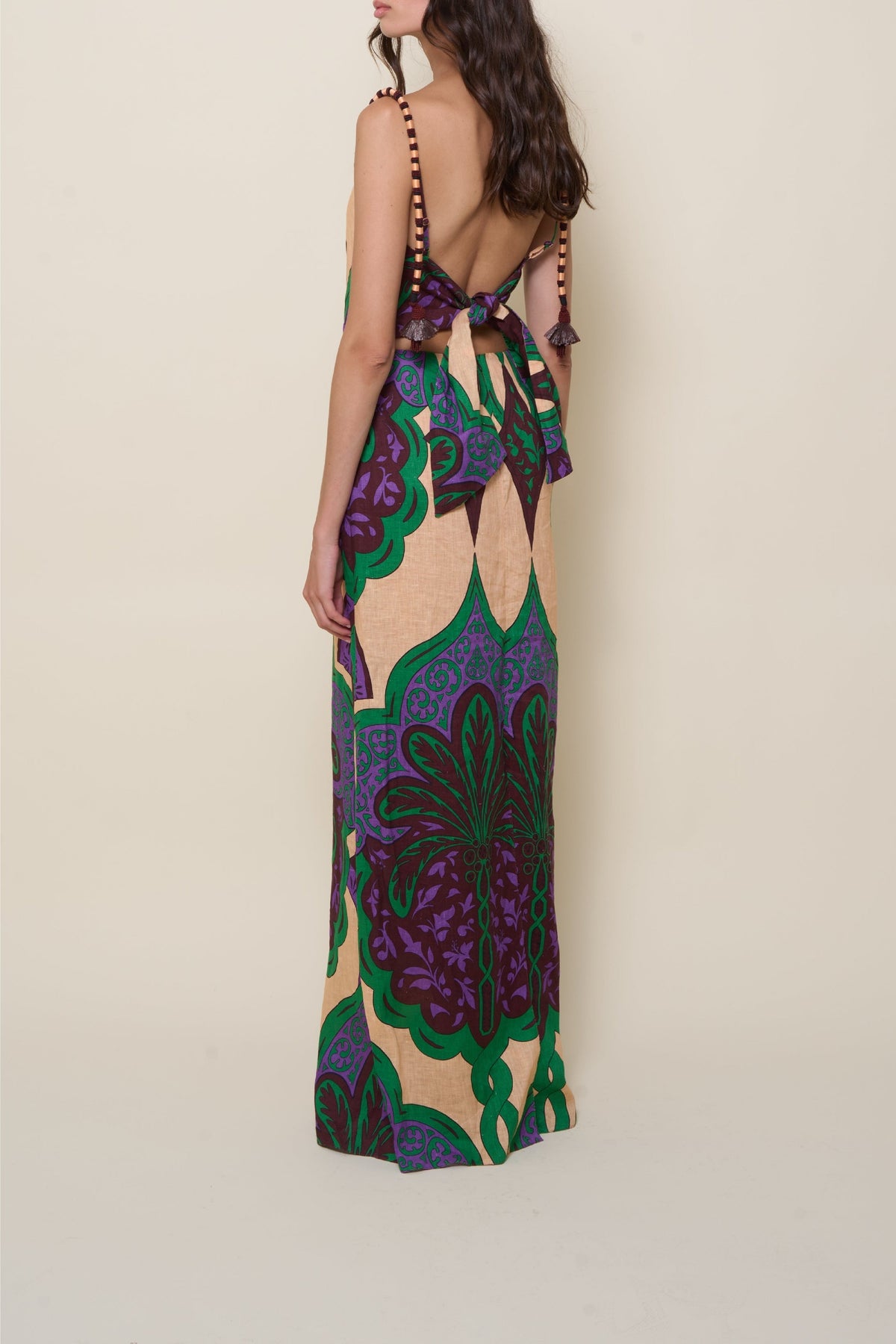 Robe Lucky charm en lin en soie - Violet