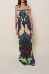 Robe Lucky charm en lin en soie - Violet