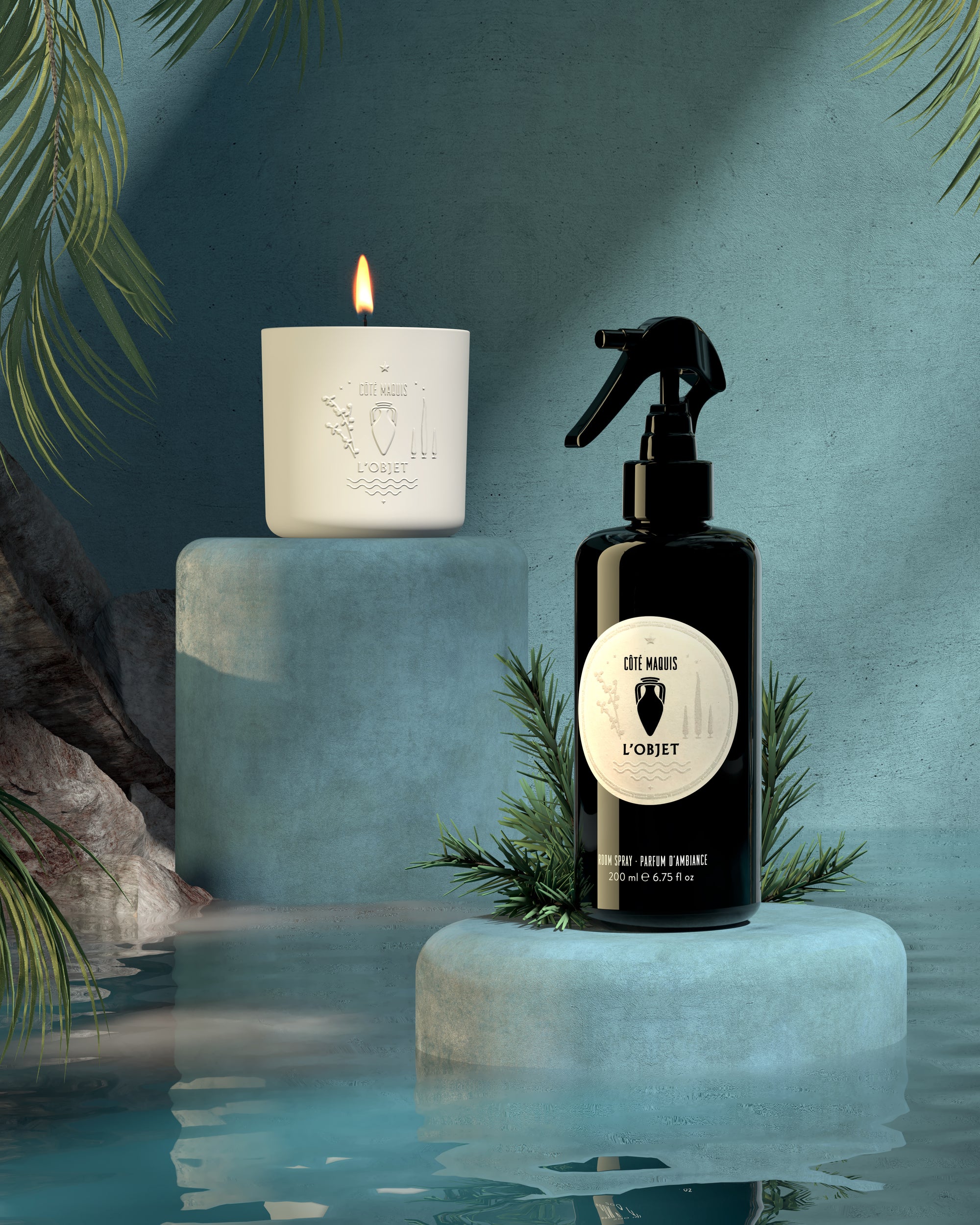Bougie Apothecary en porcelaine - Côté Maquis