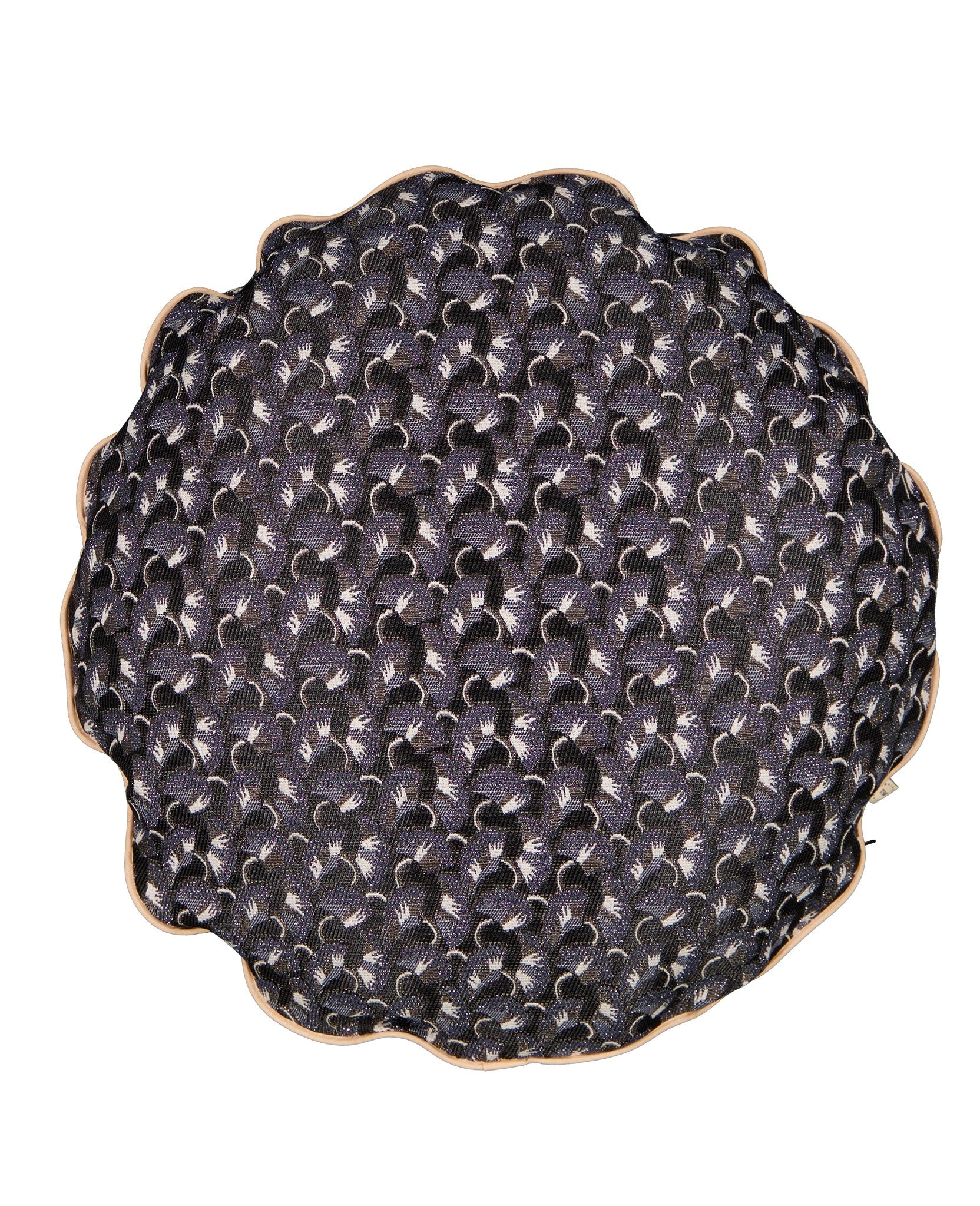 Bomboloni patterned cushion - Black