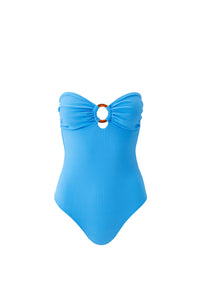 Maillot une pièce bandeau Cozumel texturé - Ocean Ribbed