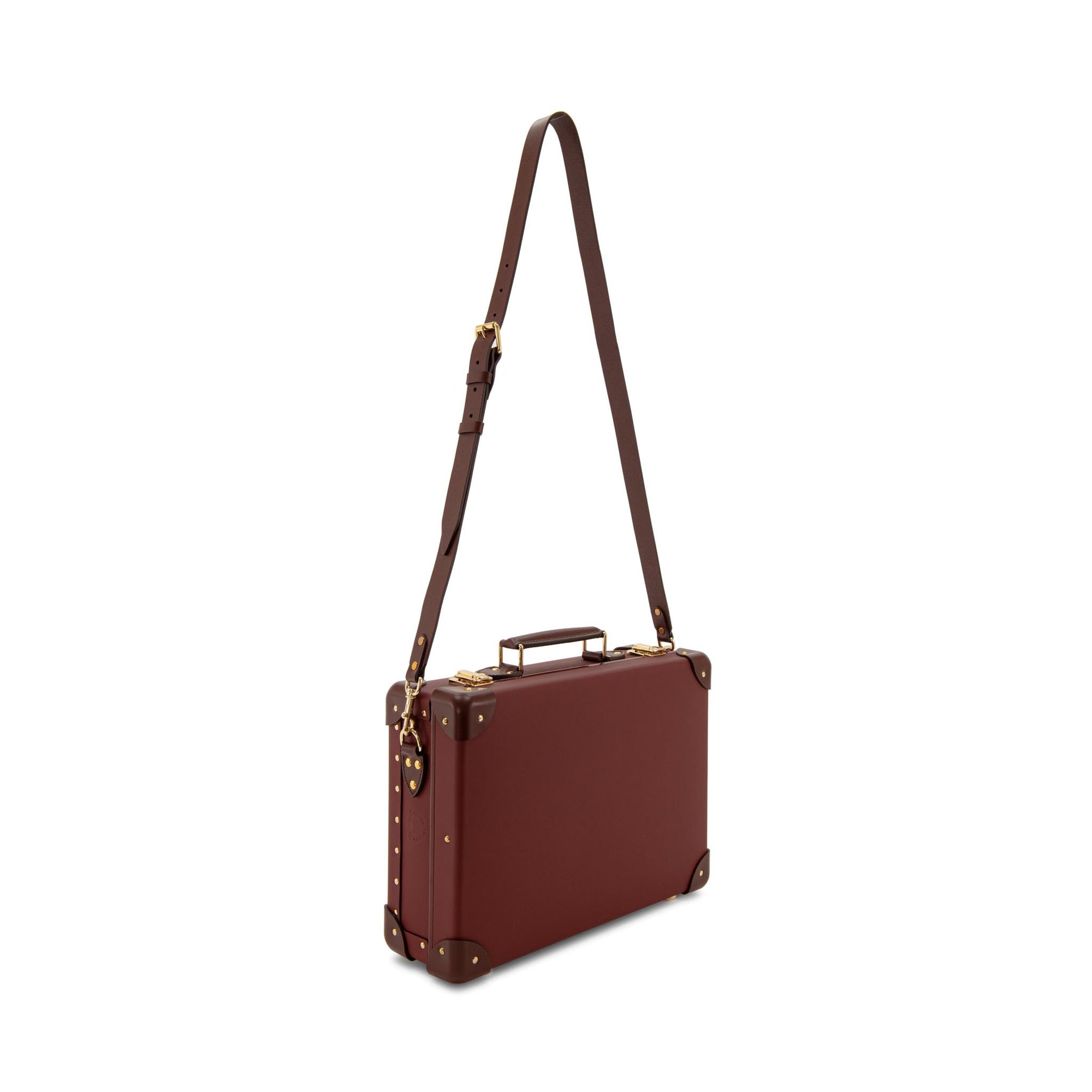 Petit porte-documents Crafted - Sherry Red & Marron & Or