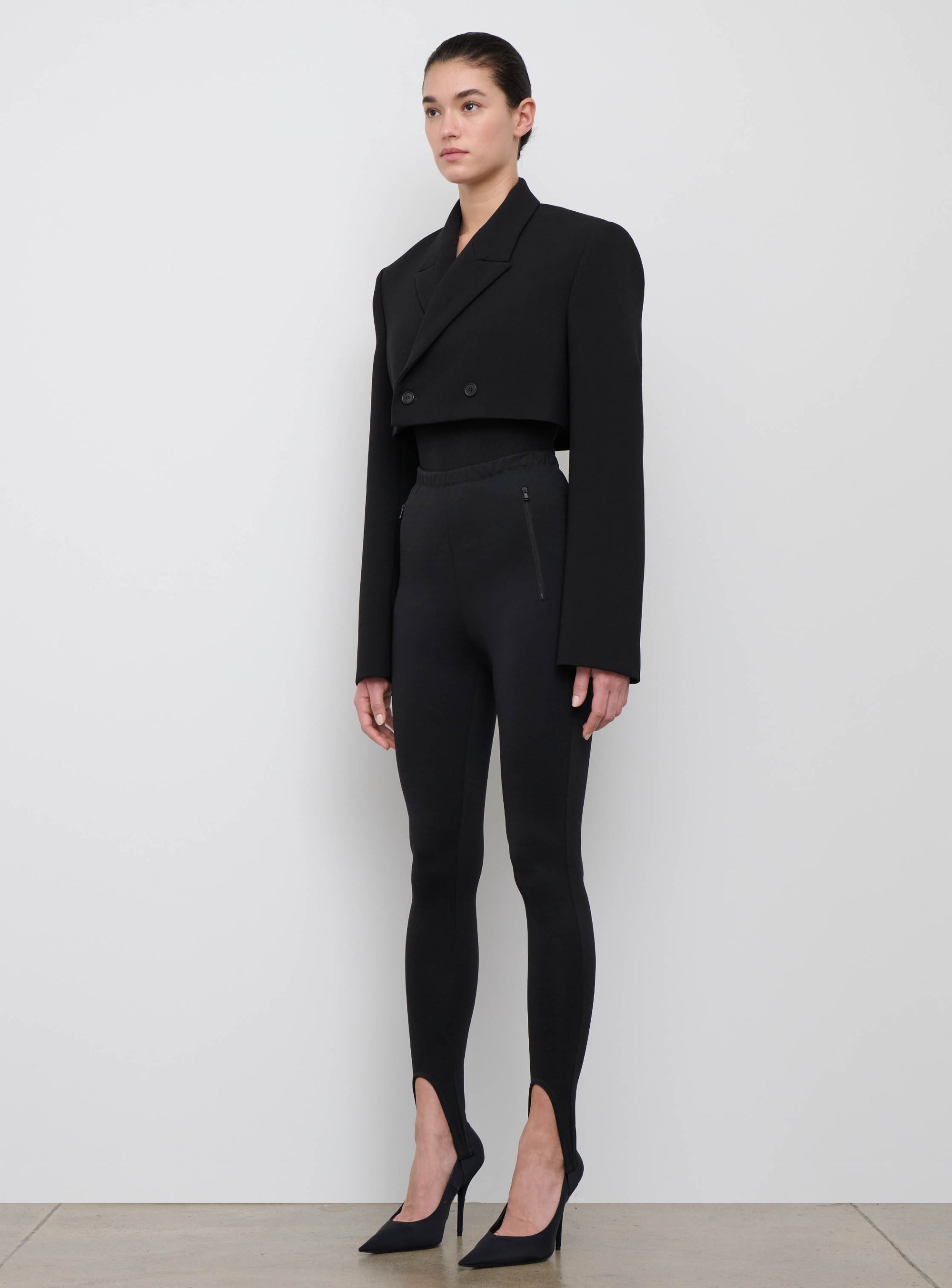 Crop Blazer - Black