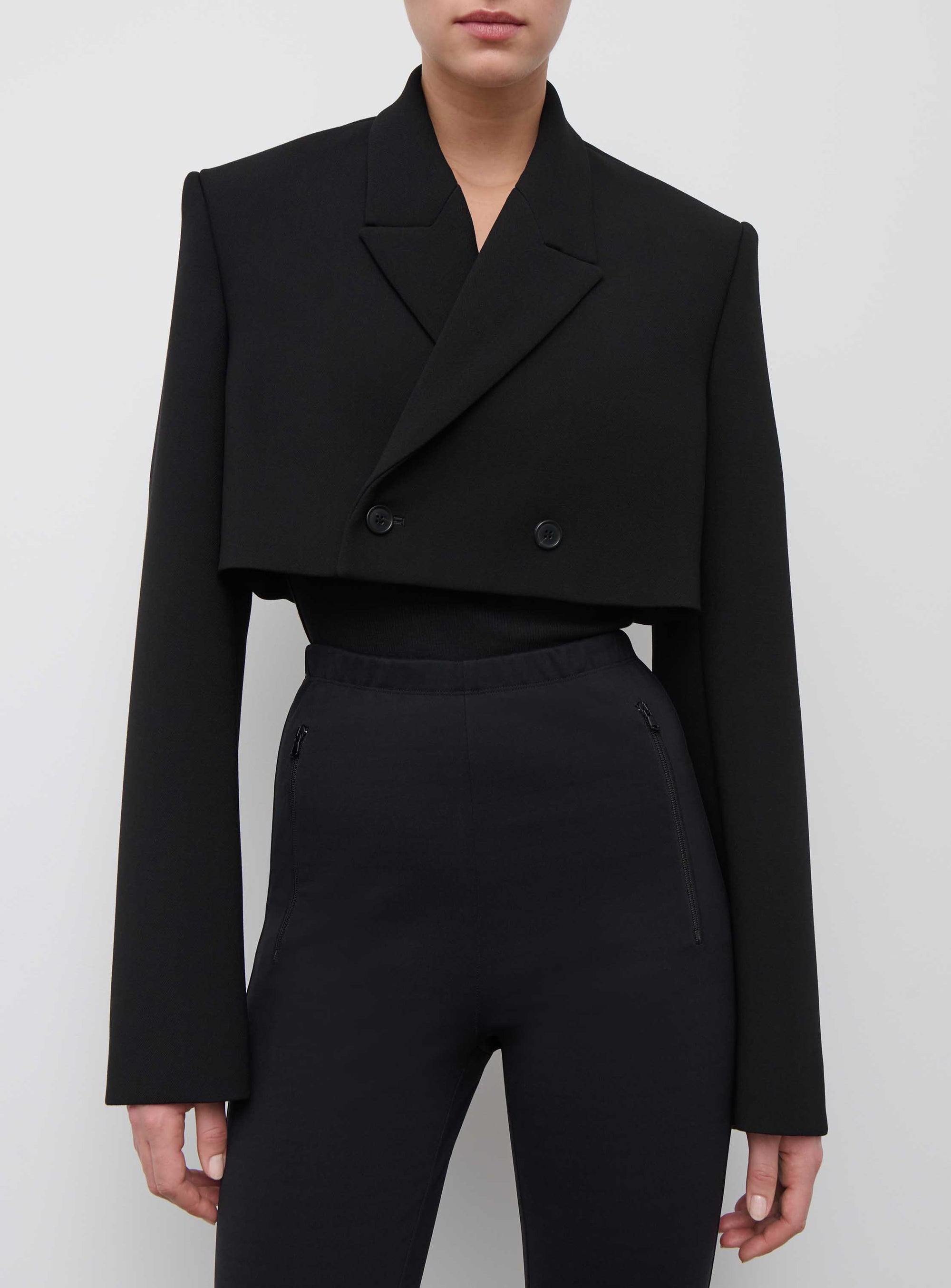 Crop Blazer - Black