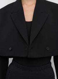 Crop Blazer - Black