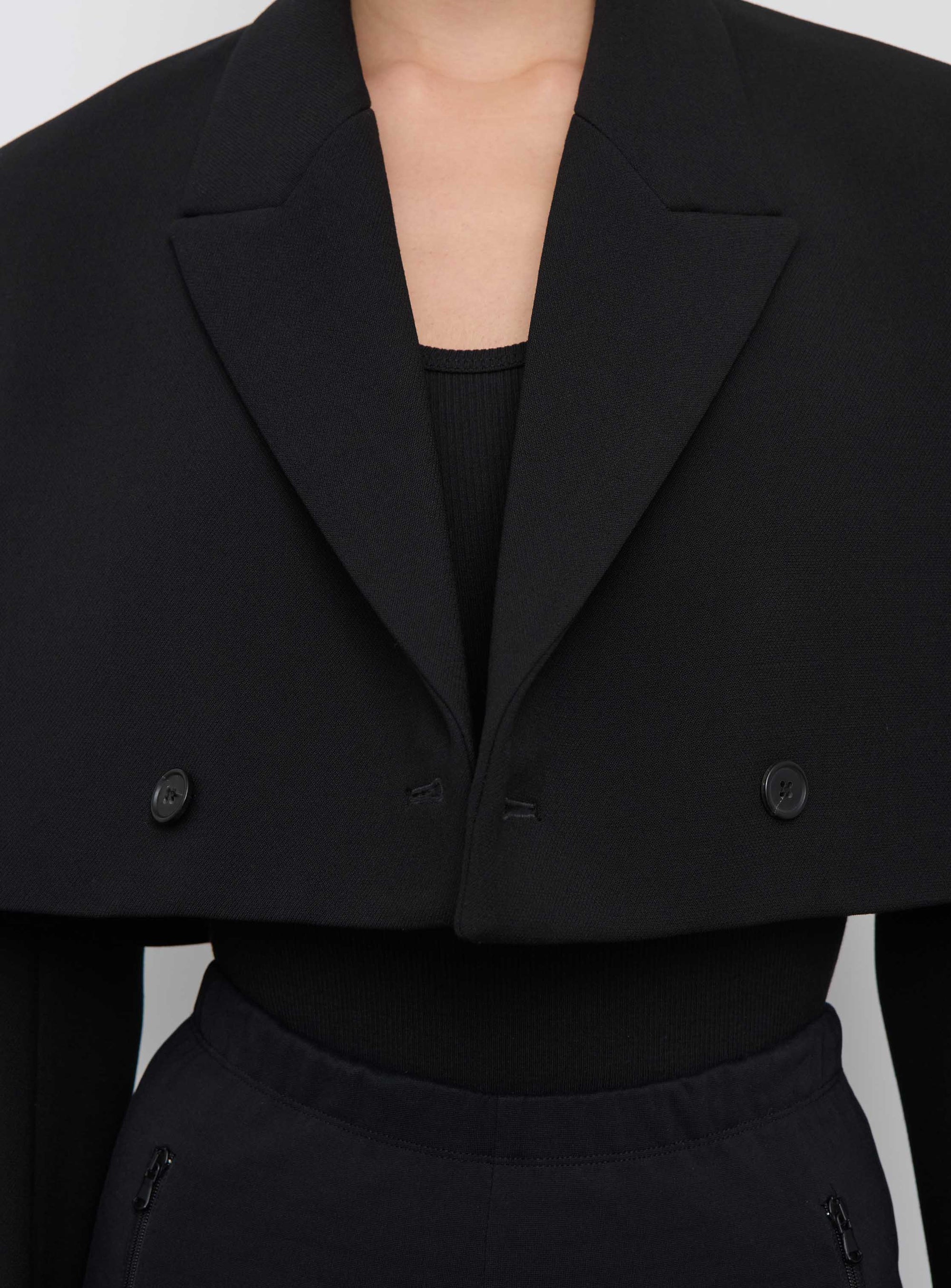 Crop Blazer - Black