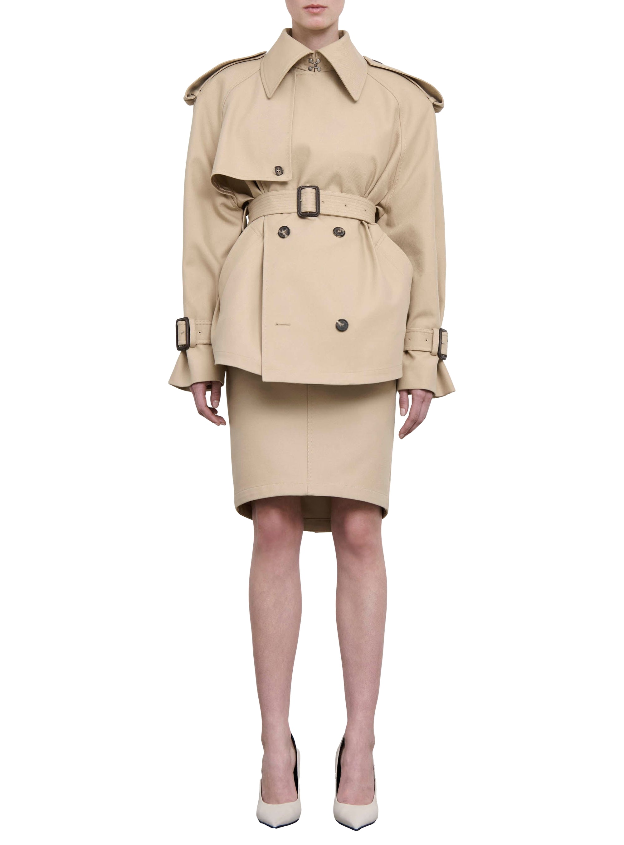 Short trench coat - Khaki