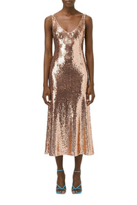 Burnished Valletta Dress - Rose Gold