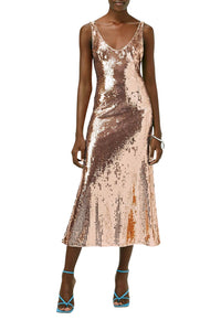 Burnished Valletta Dress - Rose Gold