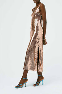 Burnished Valletta Dress - Rose Gold