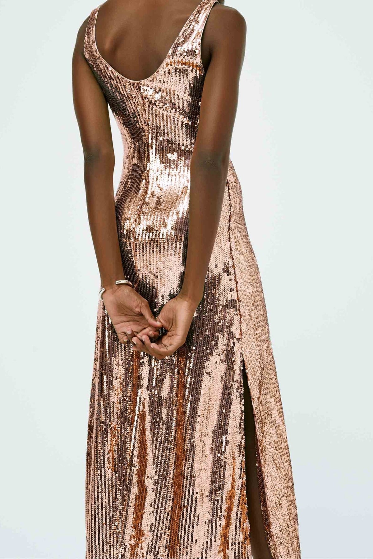 Burnished Valletta Dress - Rose Gold