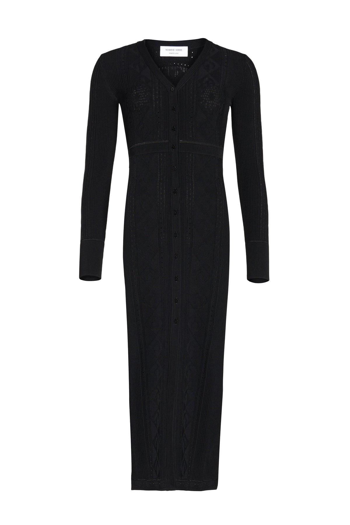 Robe en maille lunar-pointelle - Black