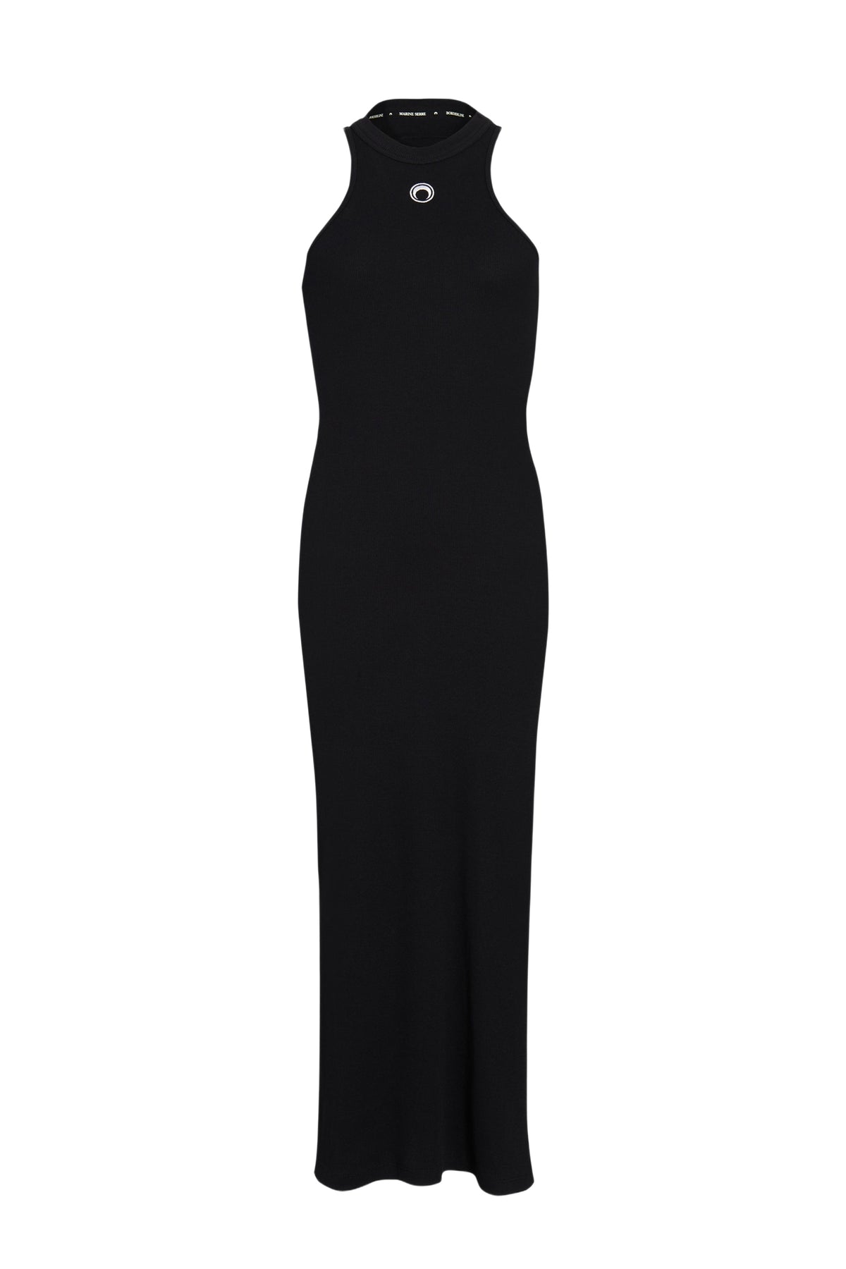Robe longue brodée sans manches - Black