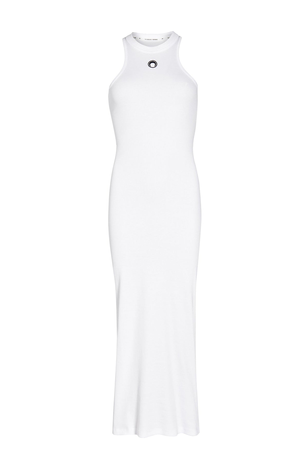 Robe débardeur brodée en coton - White
