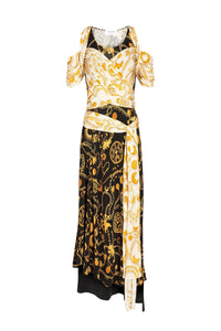 Robe midi imprimé Ornament Moon Tapisserie - Jewelry Black