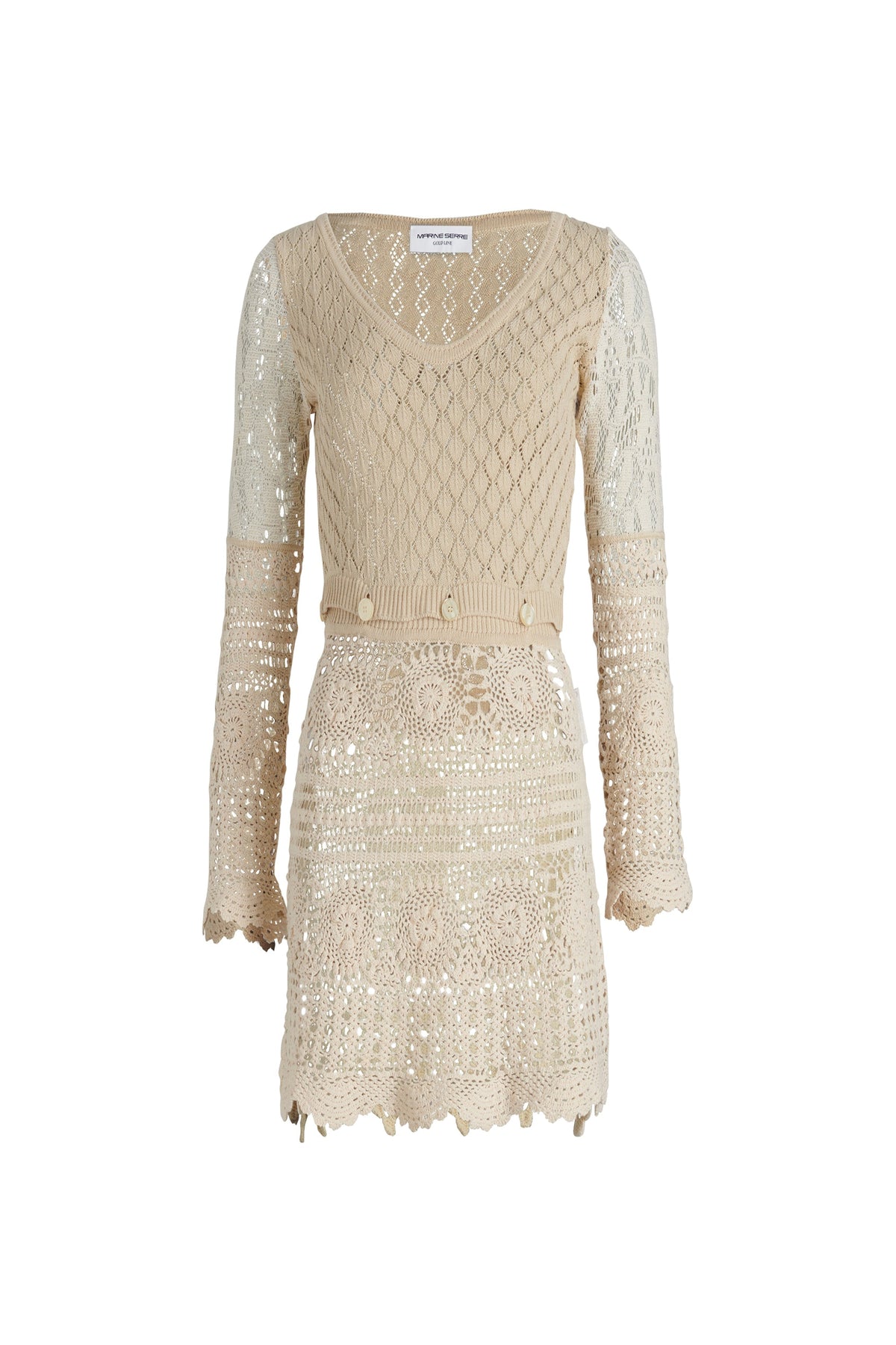 Robe en crochet Upcyclée - Cloud Cream