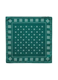 Pochette cerles en soie - Vert Anglais