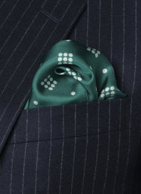 Pochette cerles en soie - Vert Anglais