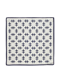 Silk polka dot clutch bag - Ecru