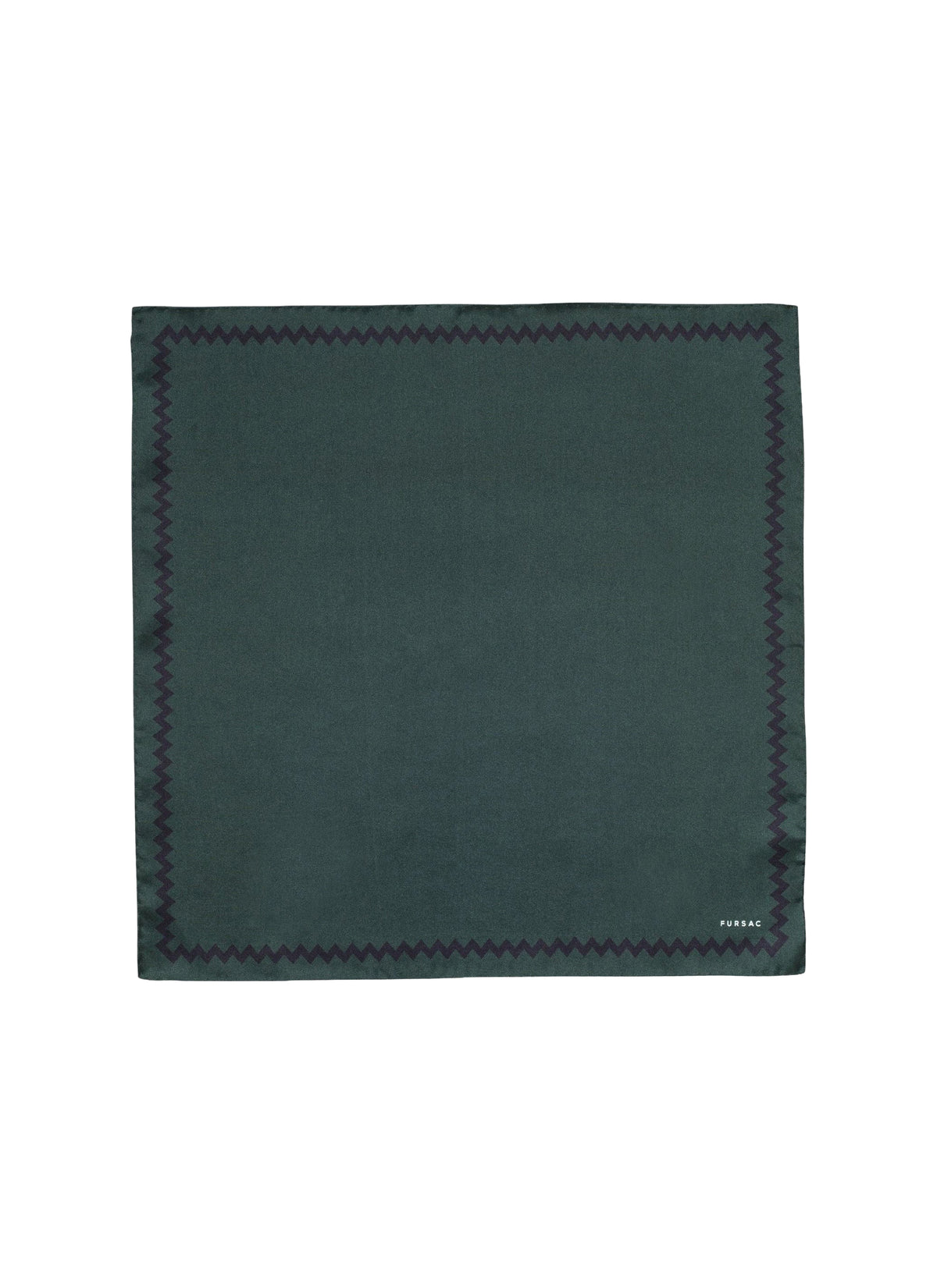Silk twill clutch bag - English Green