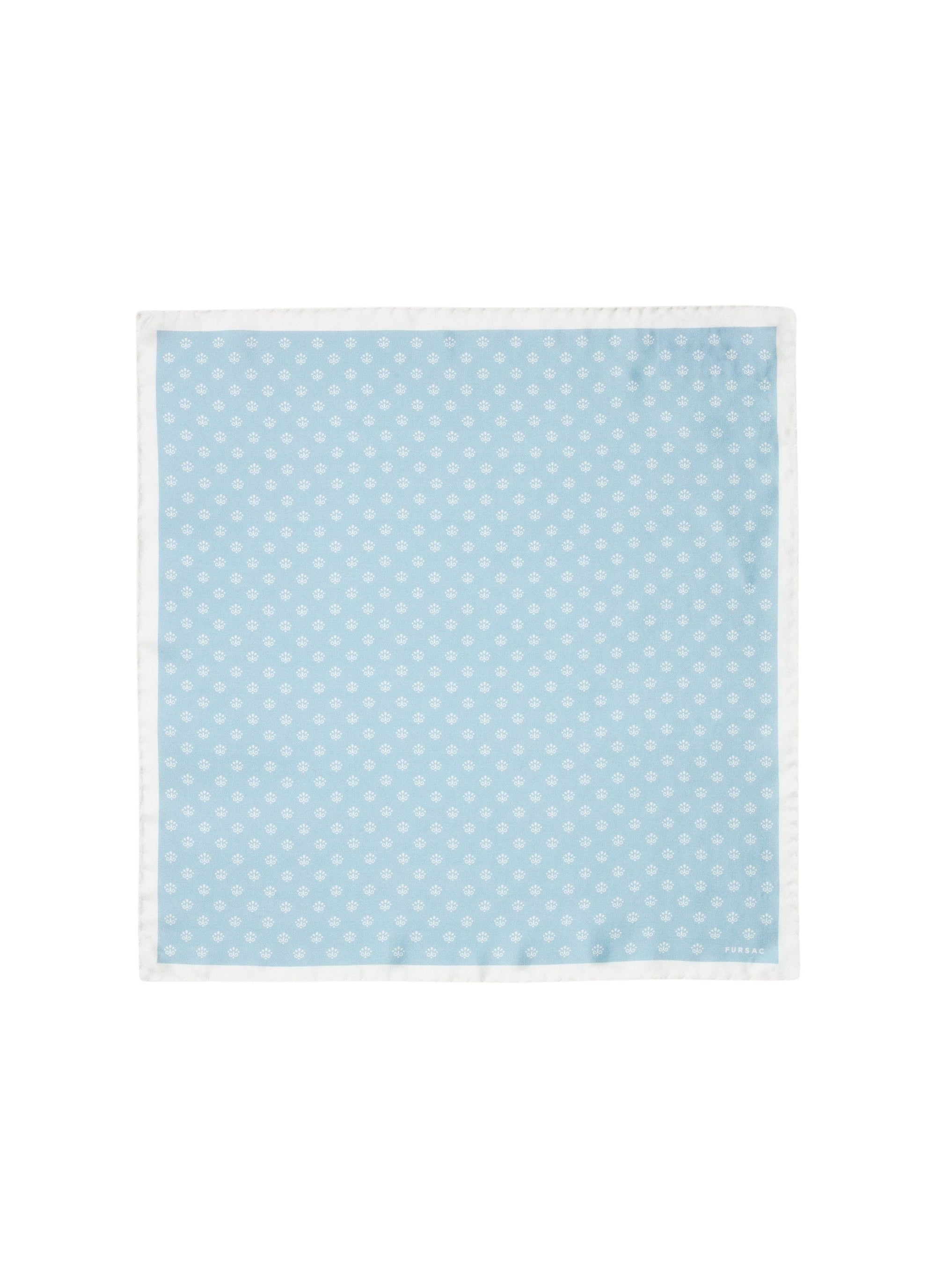 Printed silk clutch bag - Turquoise