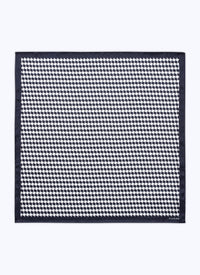 Houndstooth silk clutch bag - Navy Blue